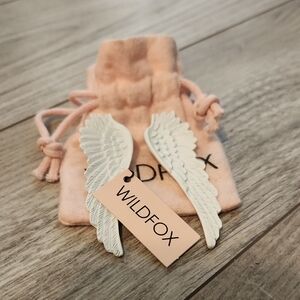 NWT Wildfox White Angel Wing Earrings